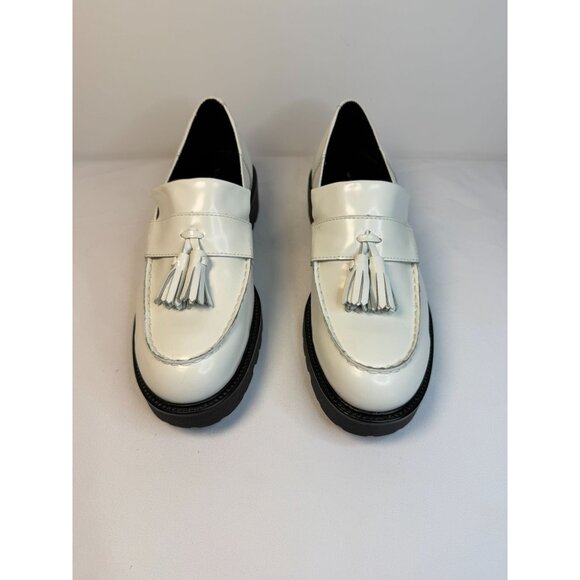 Vagabond Cosmo 2.0 Chunky Kiltie Platform Loafers Women's Size 8 White Leather - Picture 2 of 13